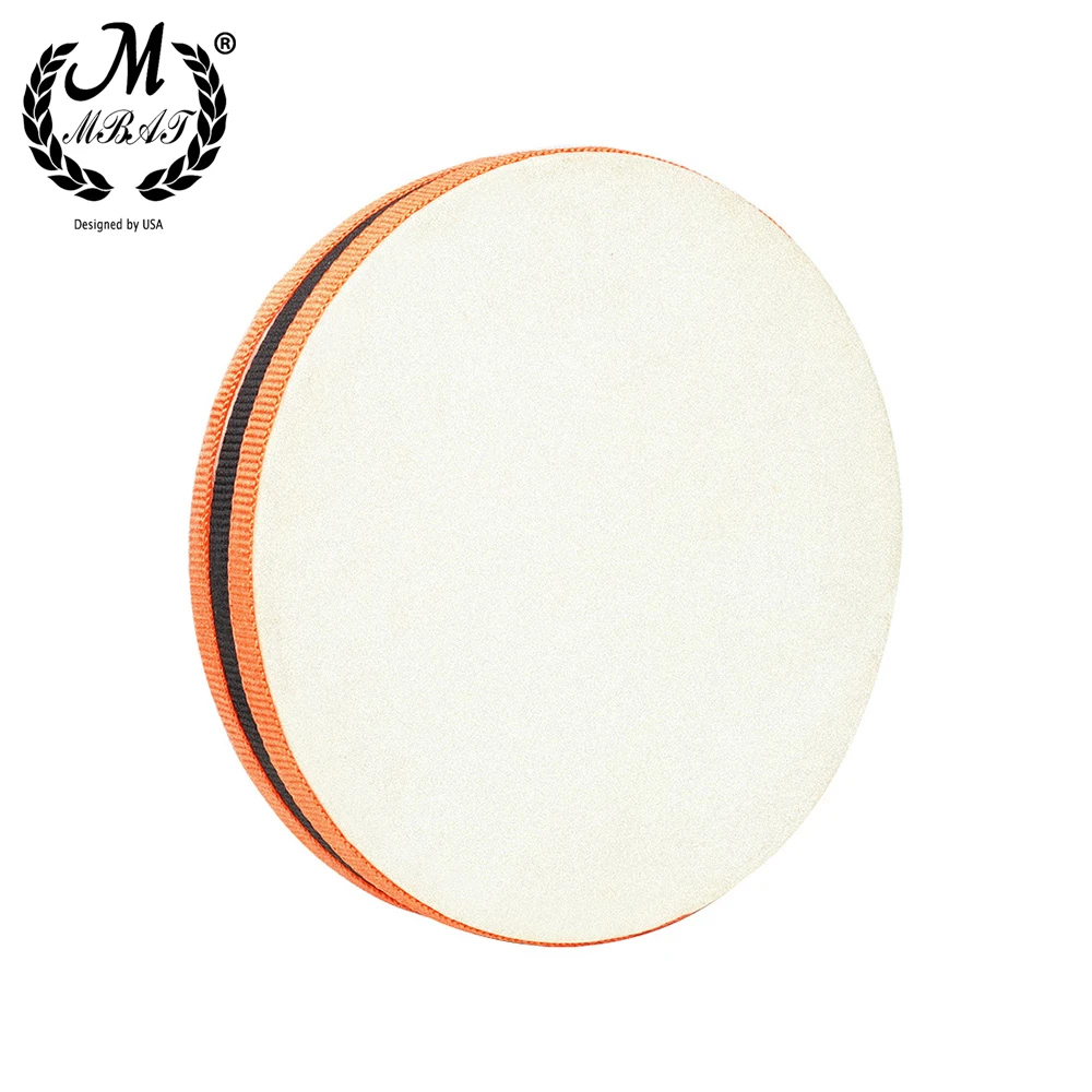 M MBAT Double-sided Sheepskin Tambourine Hand Drum Percussion Instrument Portable Kids Musical Gift Child Educational Toy