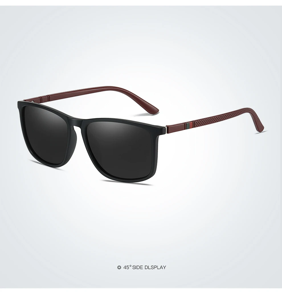 Vintage Square TR90 Frame Polarized Sunglasses Men Women Luxury Brand Designer Sun Glasses Driving Travel Retro Eyewear UV400