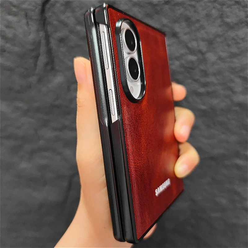 Luxury Leather Shockproof Phone Case - 2-Piece Set with Plain Back Cover