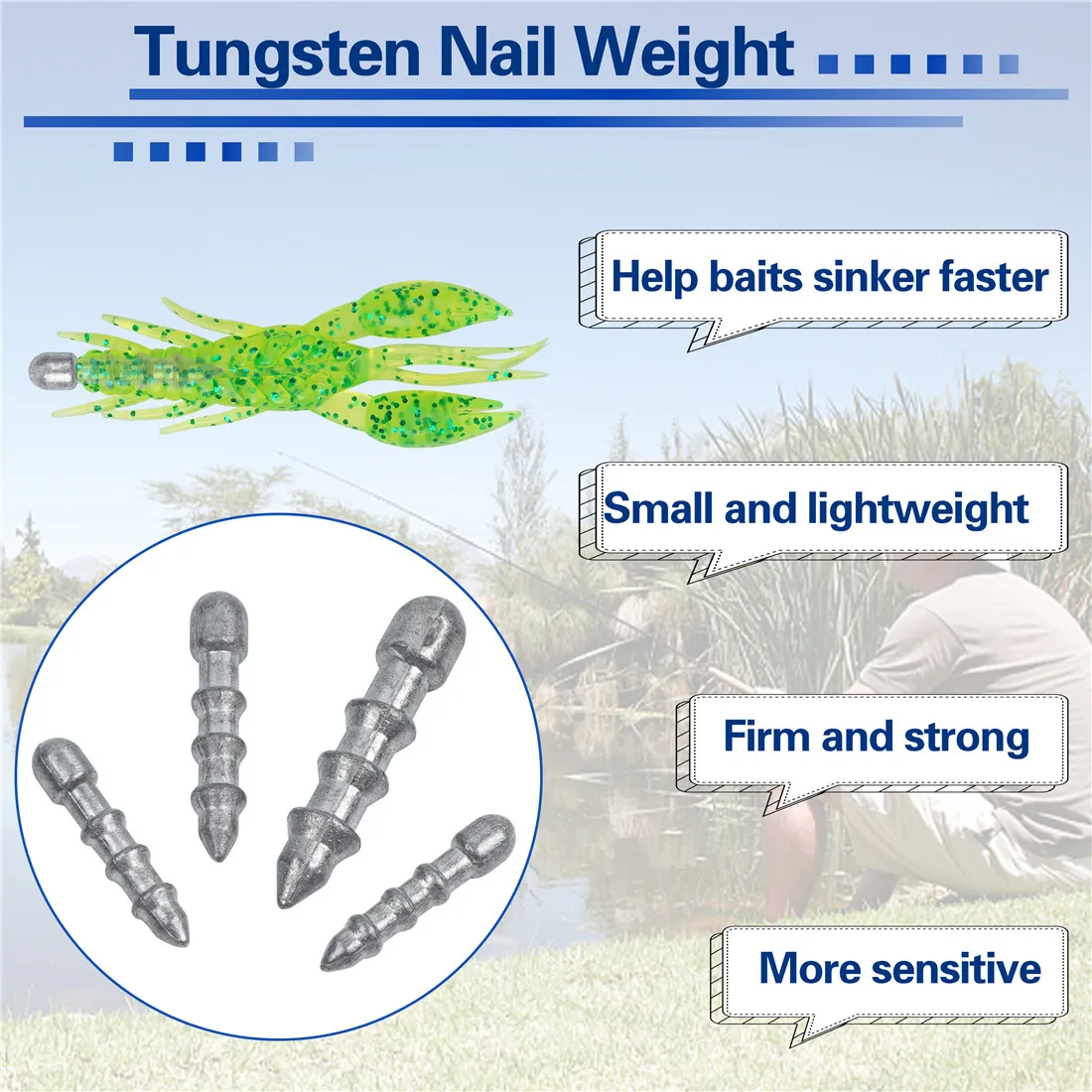 100PCS nail weights for bass fishing Worm weight Insert Fishing Sinkers  Wacky Rig Tool Neko Rig Saltwater Fishing Tackle - AliExpress