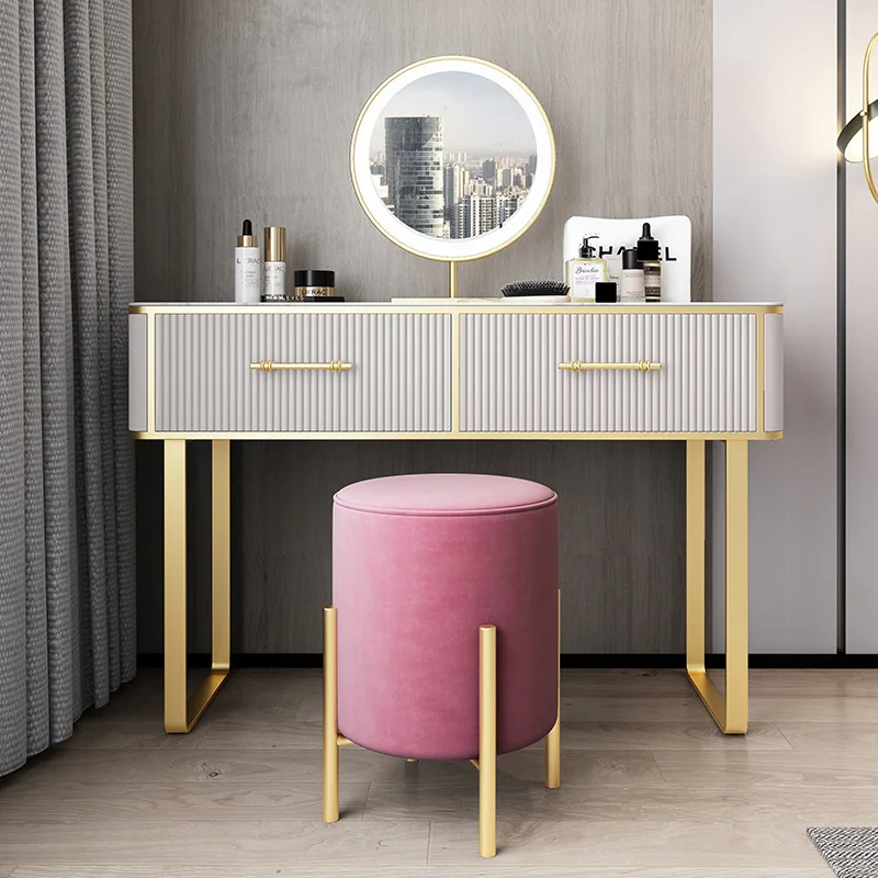 Luxury Dressing Table Minimalist Container Drawer Mirror Coffee Storage  Dressing Table White Meuble De Chambre Modern Furniture - AliExpress