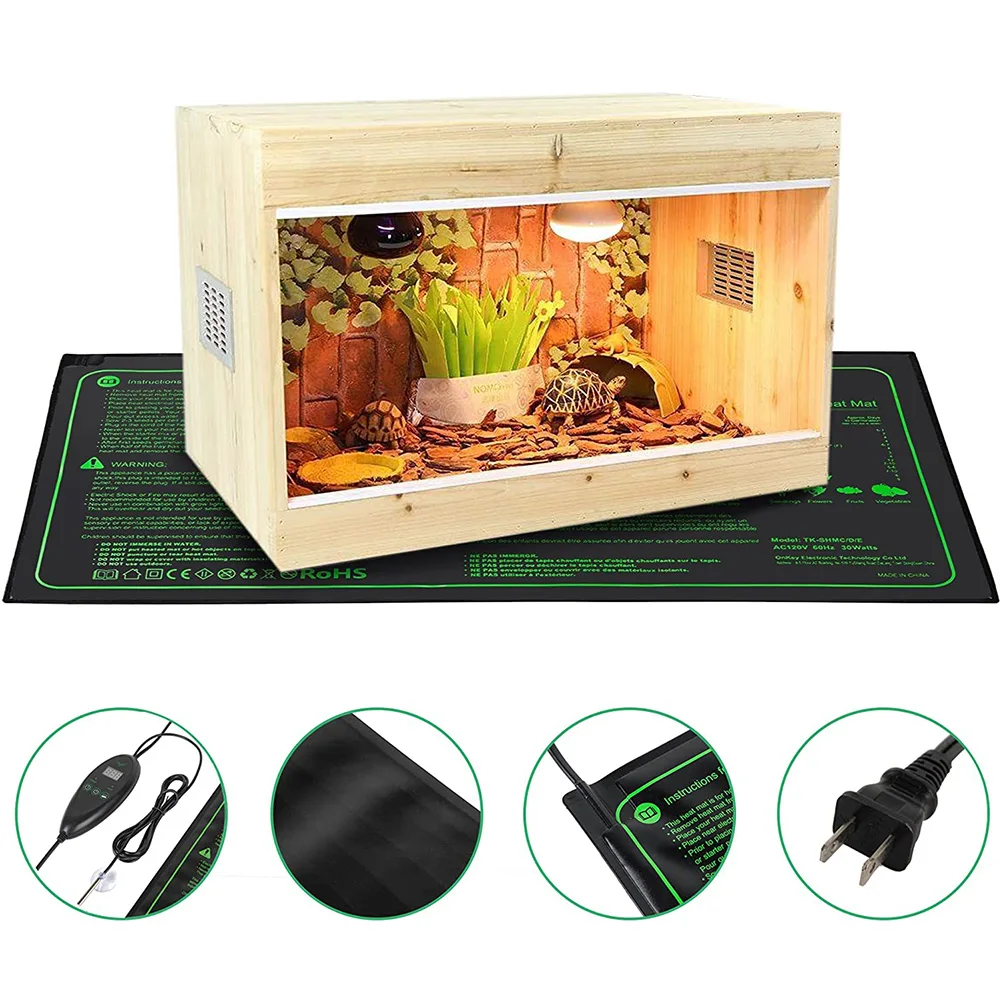 Durable Waterproof Plant Seedling Heating Mats with 20℃-45℃ Digital Thermostat Controller for Hydroponic Seedling Germination
