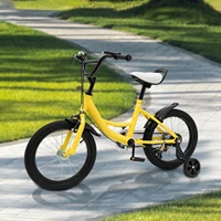Vélo pour enfants de 16 pouces, cadre en acier au carbone jaune, 5-8 ans, siège réglable, guidon, frein de sécurité, sonnette, vélo de transport 2
