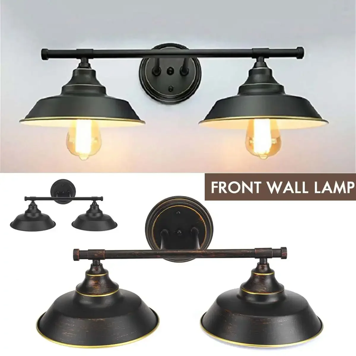 

Retro Vintage Loft E26/E27 LED Wall Lamp Iron Industrial Decor Indoor Lighting Bracket Wall Light Living Room Bedroom Bedside