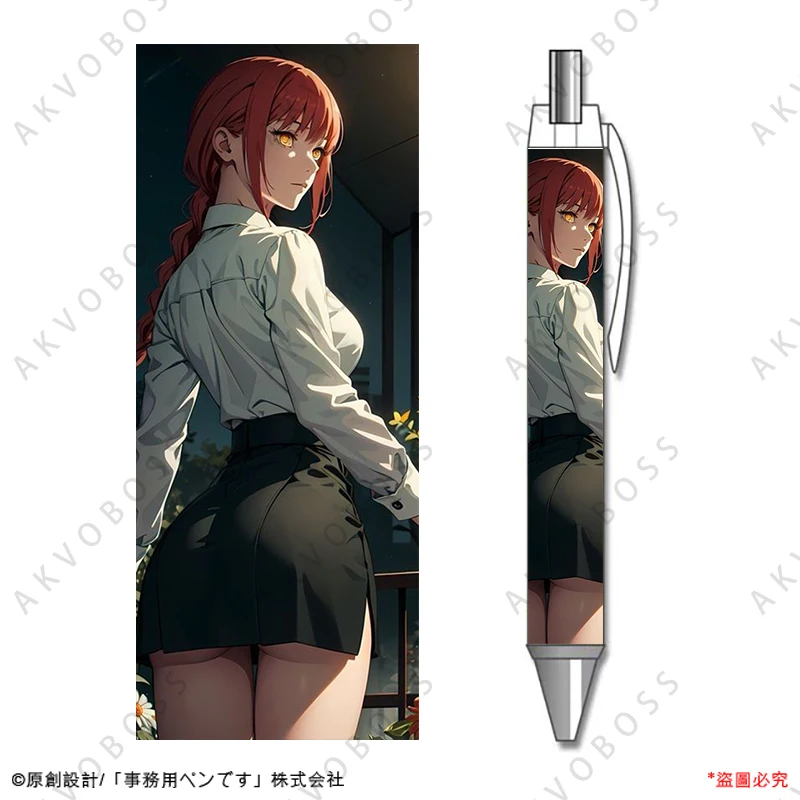 

1 шт. гелевая ручка, аниме бензопила, человек макима, сексуальный узор, черные стержни, студенческое письмо, канцелярские принадлежности для экзаменов Caneta, настраиваемый