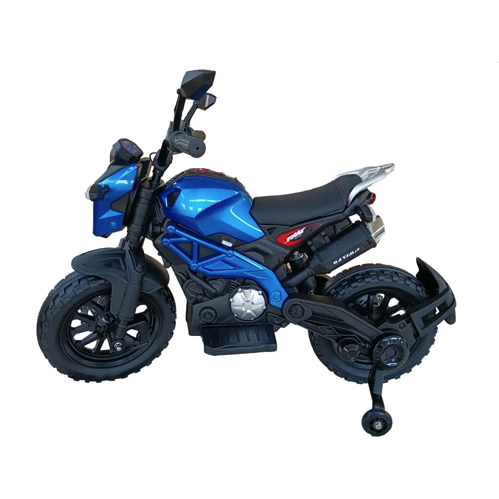 Electric Motorcycle for Kids,12V Electric Dirt Bike with Training Wheels, Ride on Motorcycle for 3~6 years Boys Girls gift