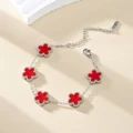 Red-silver-bracel