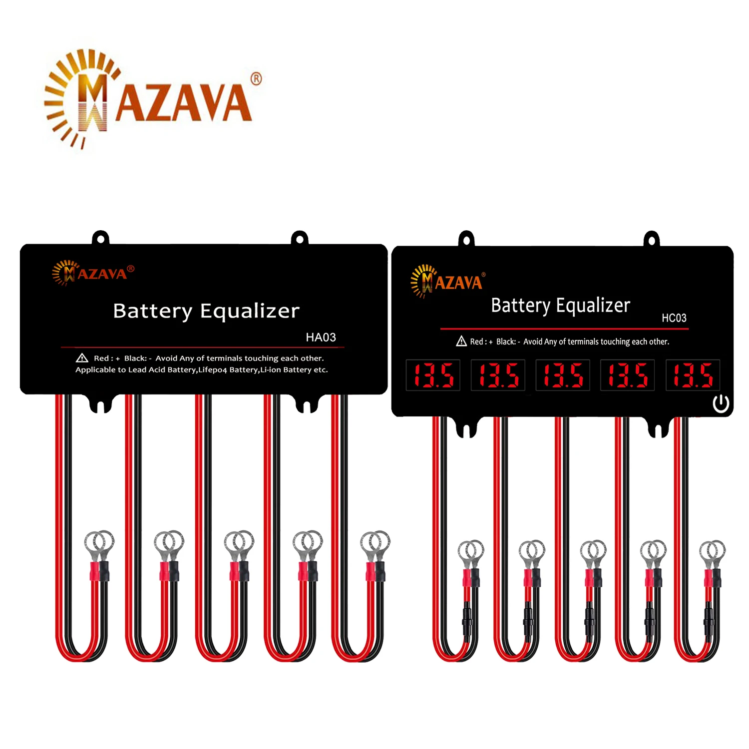 MAZAVA 5S HA03 HC03 Battery Equalizer For 12V24V36V48V60V Active Lead Acid Touch Switch 5x12V Battery Controller