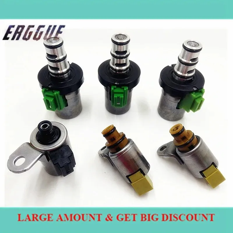 6PCS Original 4F27E FNR5 FN21-21-1F1 Transmission Solenoid For Mazda 2 3 5 6 323 CX7 MPV Tribute Protege
