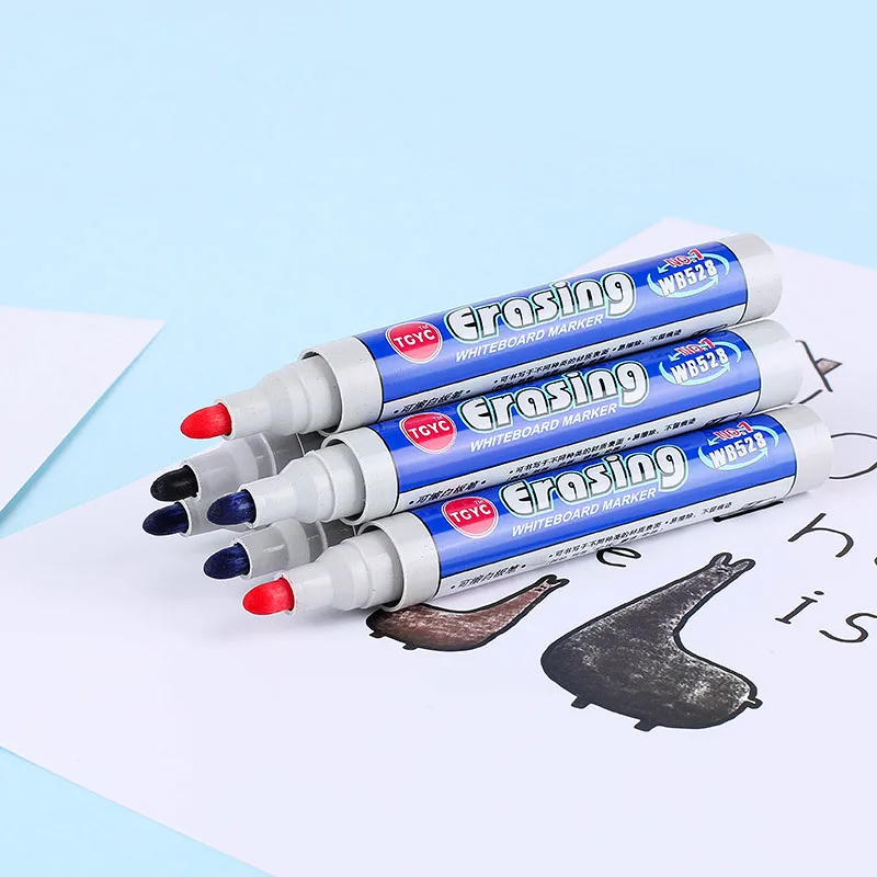 10/20/30/50/100Pcs Tableau Blanc Marqueur Stylo Rouge Bleu Noir Art  Effaçable Graffiti Magnétique Tableau Blanc Bureau Lettrage Crayon