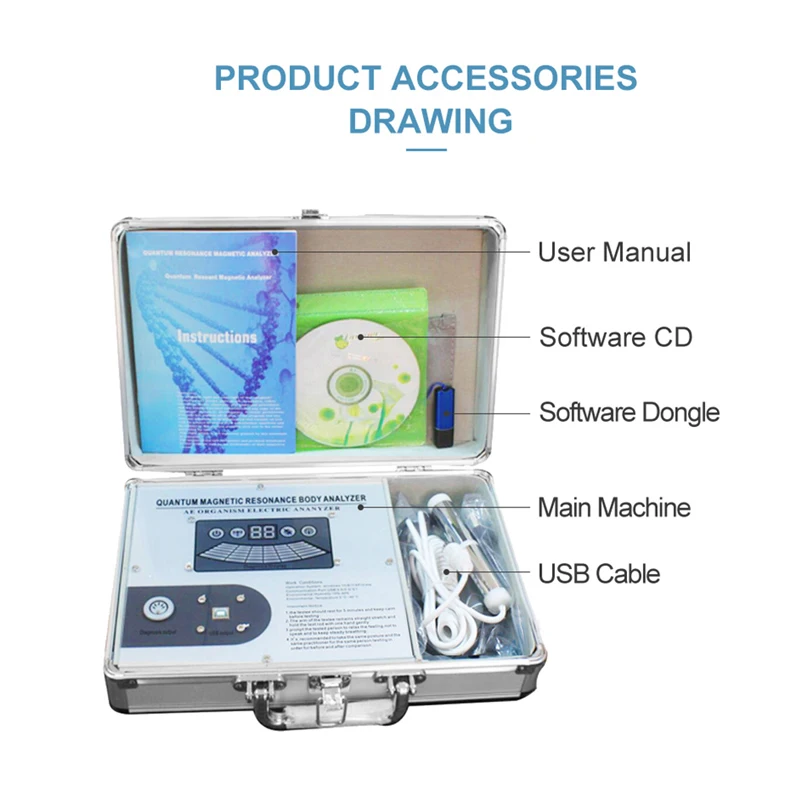 Quantum Magnetic Resonance Full Body Analyzer Bioimpedance Sub Health Diagnosis Scanning Machine