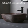 Ceramic Table Sink Porcelain Countertop Vessel Sink For Bathroom Balcony Lavatory Washbasin Above Counter Vanity Bowl Art Basin 3