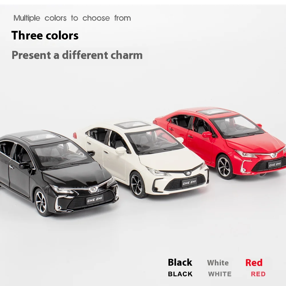 Toyota Corolla Alloy Car Diecast Toy with Sound & Light - Pull Back Toy for Children, Boys Birthday Gift