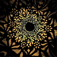 Outdoor Garden Solar Light Iron Art Hanging Light Hollow LED Landscape Light Garden Decoration Projection Light Waterproof 2