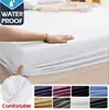 Real Waterproof Mattress Cover Soft Comfortable Breathable Bed Covers With Elastic Band bed Sheet Washable Queen King90/160x200 1