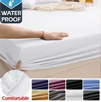 Real Waterproof Mattress Cover Soft Comfortable Breathable Bed Covers With Elastic Band bed Sheet Washable Queen King90/160x200 1