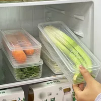 Fresh Box Refrigerator Storage Boxes Scallions Food Container with Lid Cold Crisper Sealed Kitchen Fresh Fruit Fridge Organiser 6