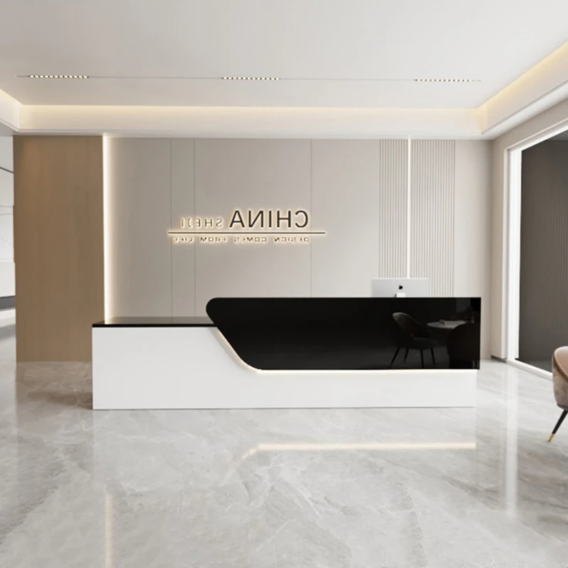 Beauty Salon Bar Counter Cashier Counter Simple Modern Reception Desk Luxury Officeescritorio De Recepcion Commercial Furniture