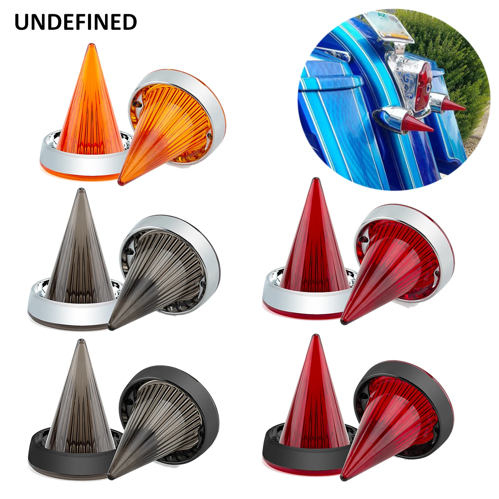 

Motorcycle Turn Signal Light Lens Cover Flat Bezels Trim Ring for Harley Touring Road Glide Road King Electra Tour Glide 86-2023