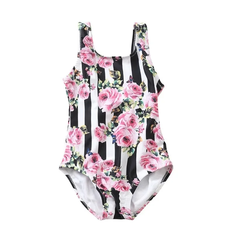 New Swimwear for Girls Brand Design Geometric One-piece Swimsuit Comfortable Children Bathing Suit Fashion Bikinis - 6