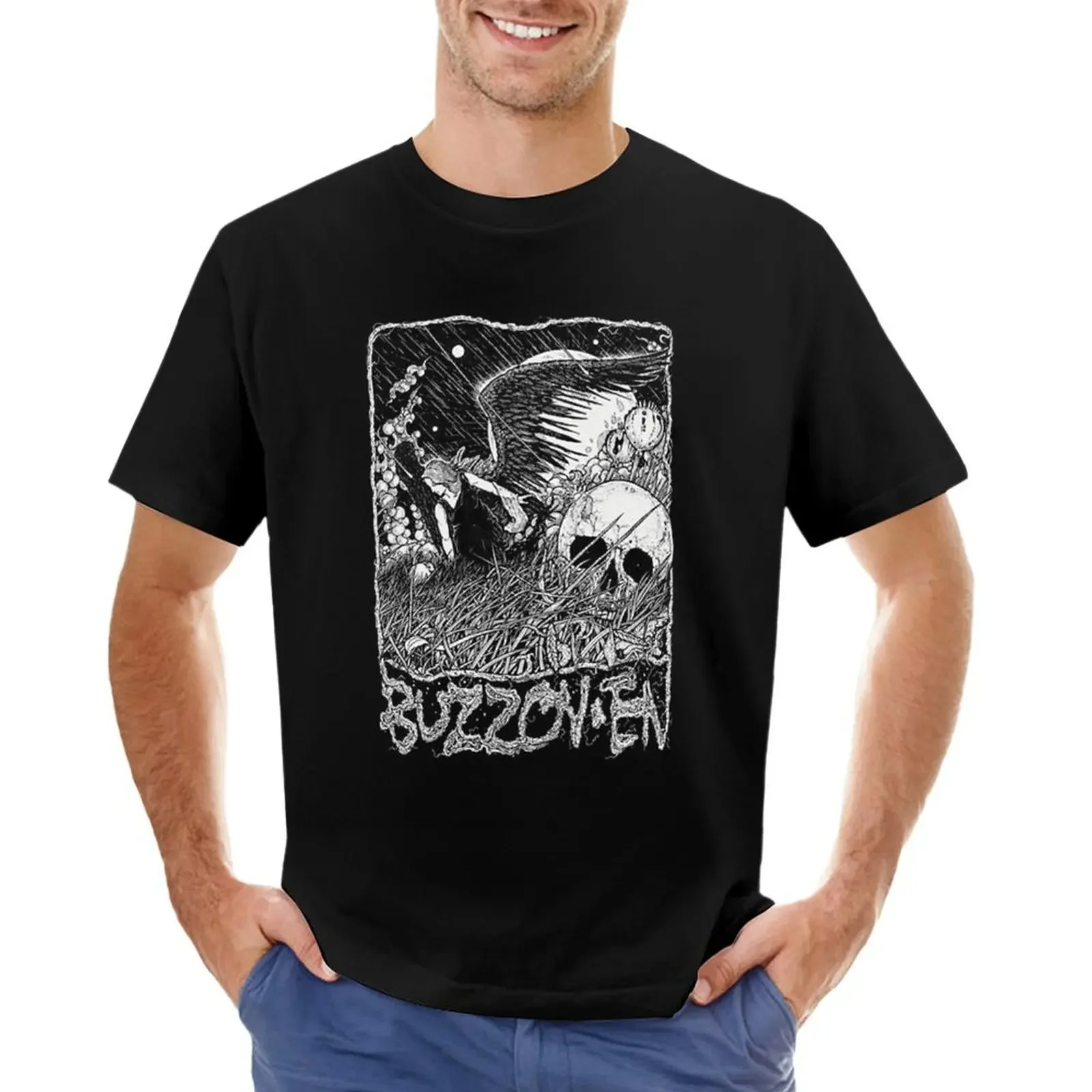 Buzzoven Apocalyptic Angel T-shirt quick-drying summer clothes T-shirt men