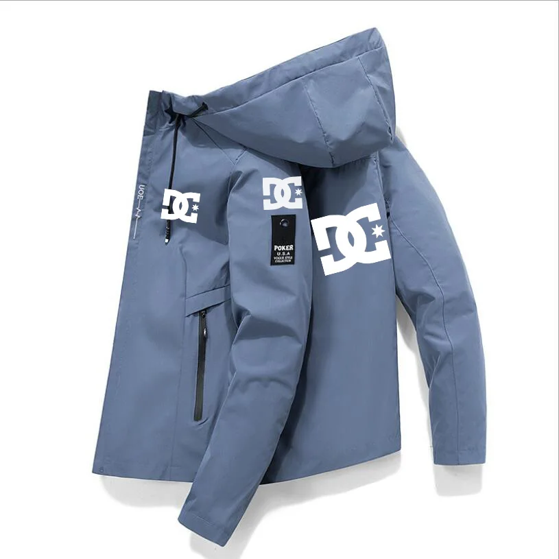 2024Autumn/Winter DC Men's S Clothing Outdoor Fishing Waterproof Jacket Sweatshirt Hoodie Windbreaker SportWear Clothes Outwear