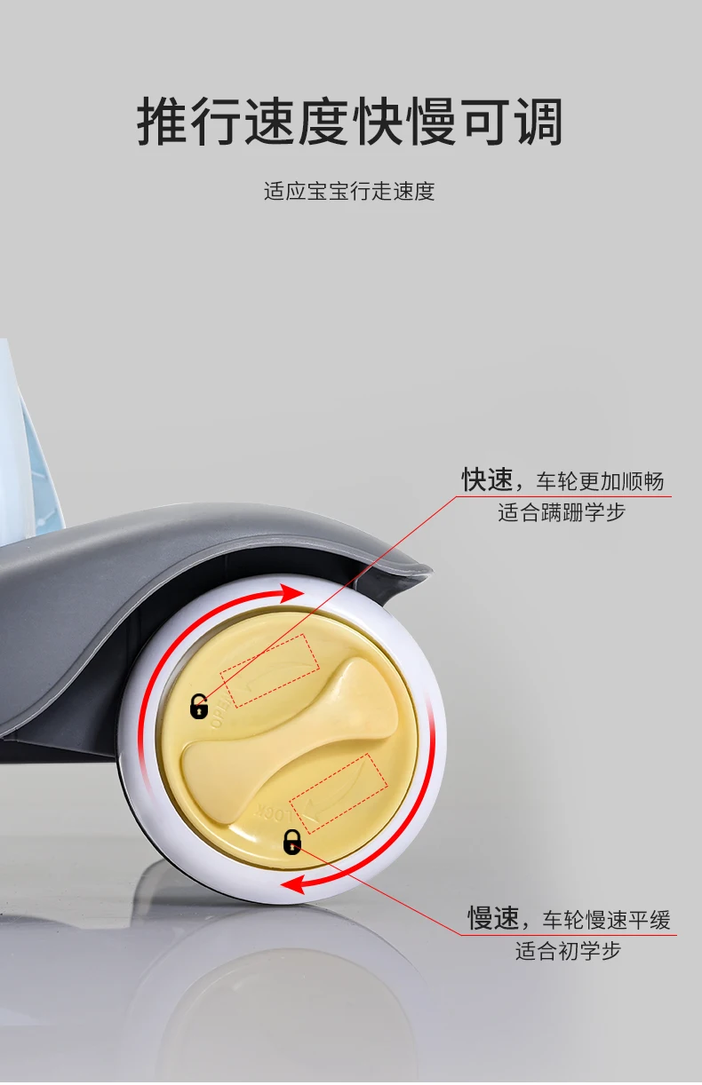 Multifunction Baby Walker Toddler Trolley Baby Stroller Toy Anti Rollover Adjustable Walker Baby Balance Walker 6-24 Months