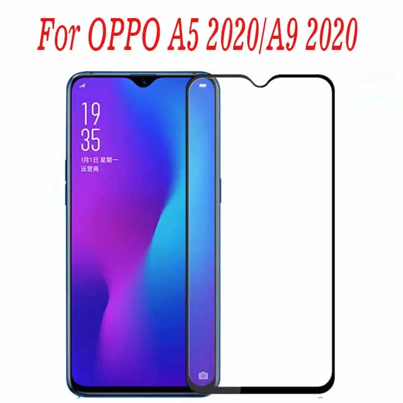 

2 шт. 3D полное клеевое закаленное стекло для OPPO A5 2020 Полное покрытие экрана Взрывозащищенная защитная пленка для экрана для OPPO A9 2020