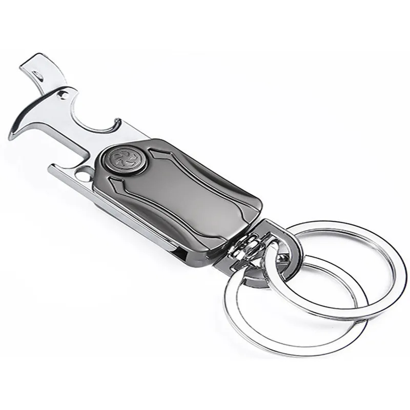 Creative Multifunctional Keychain Men's Waist Hanging Fingertip Gyro Belt Knife Metal Key Chain Ring Small Gift Car Pendant 