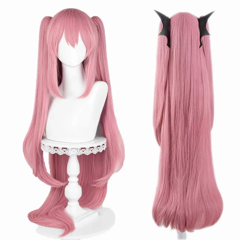 SBluuCosplay Seraph of the end Cosplay Krul Tepes Cosplay Wig Long Pink Synthetic Wig for Comic Con Party Halloween