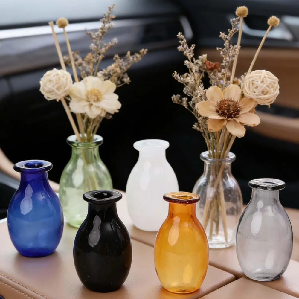 Mini Glass Vase Set - Creative DIY Thumb-Sized Ornaments for Flower Arrangements and Home Decor