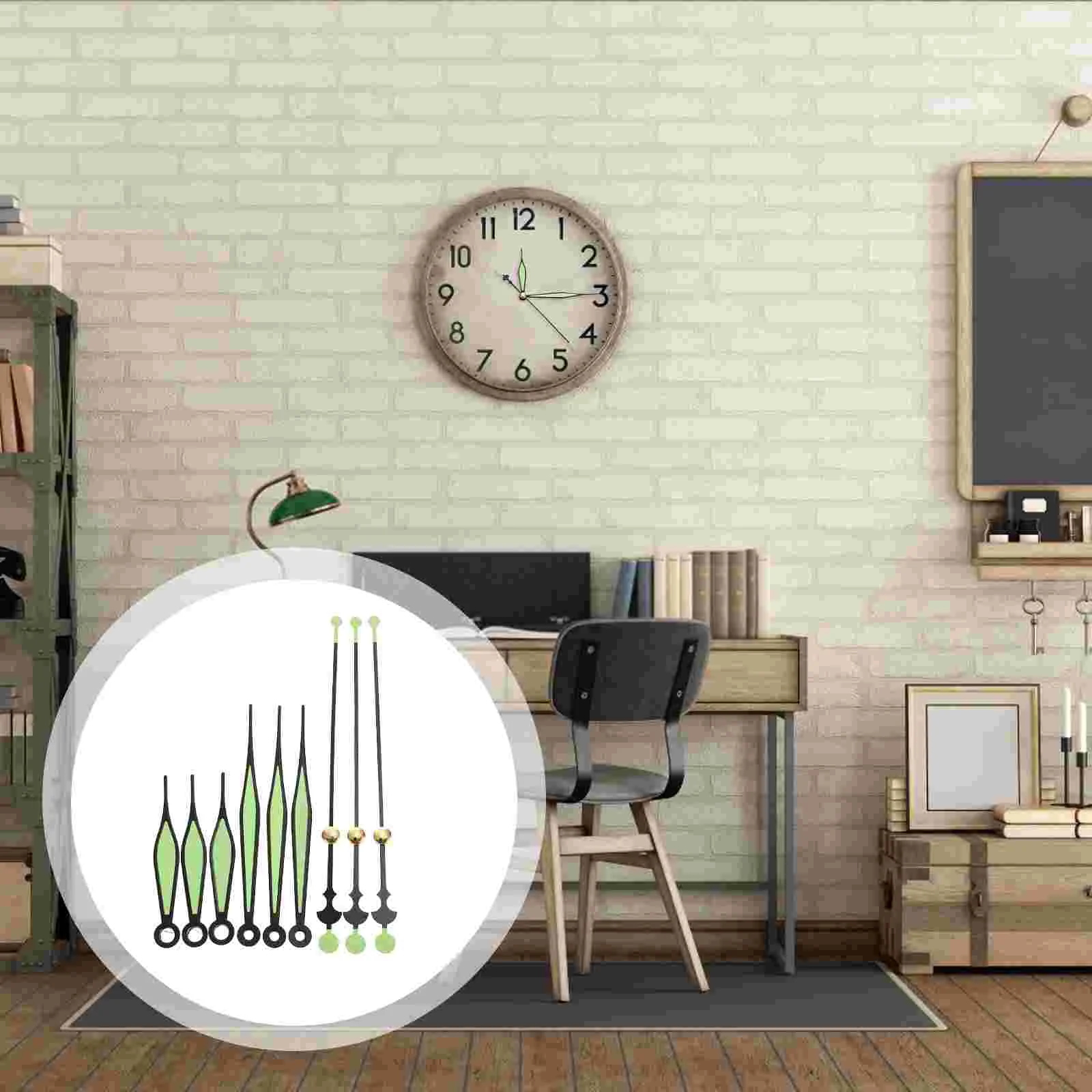 

Luminous Clock Hands Aluminum Glow Dark Clock Arms Quartz Clock Needles Wall Clock Repair Kits
