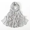 Nouveau grande taille solide rayonne Modal Hijab écharpe femmes musulman foulard enveloppes châle Femme Musulman bandeau islamique Turban 190*85 cm