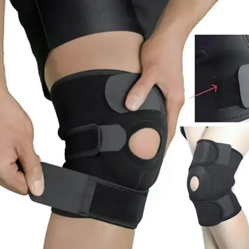 1Pcs Micro-Elastic Adjustable Knee Pad Joint Support Breathable Sports Kneepad Guard with Patella Protector for Meniscus Ligamen