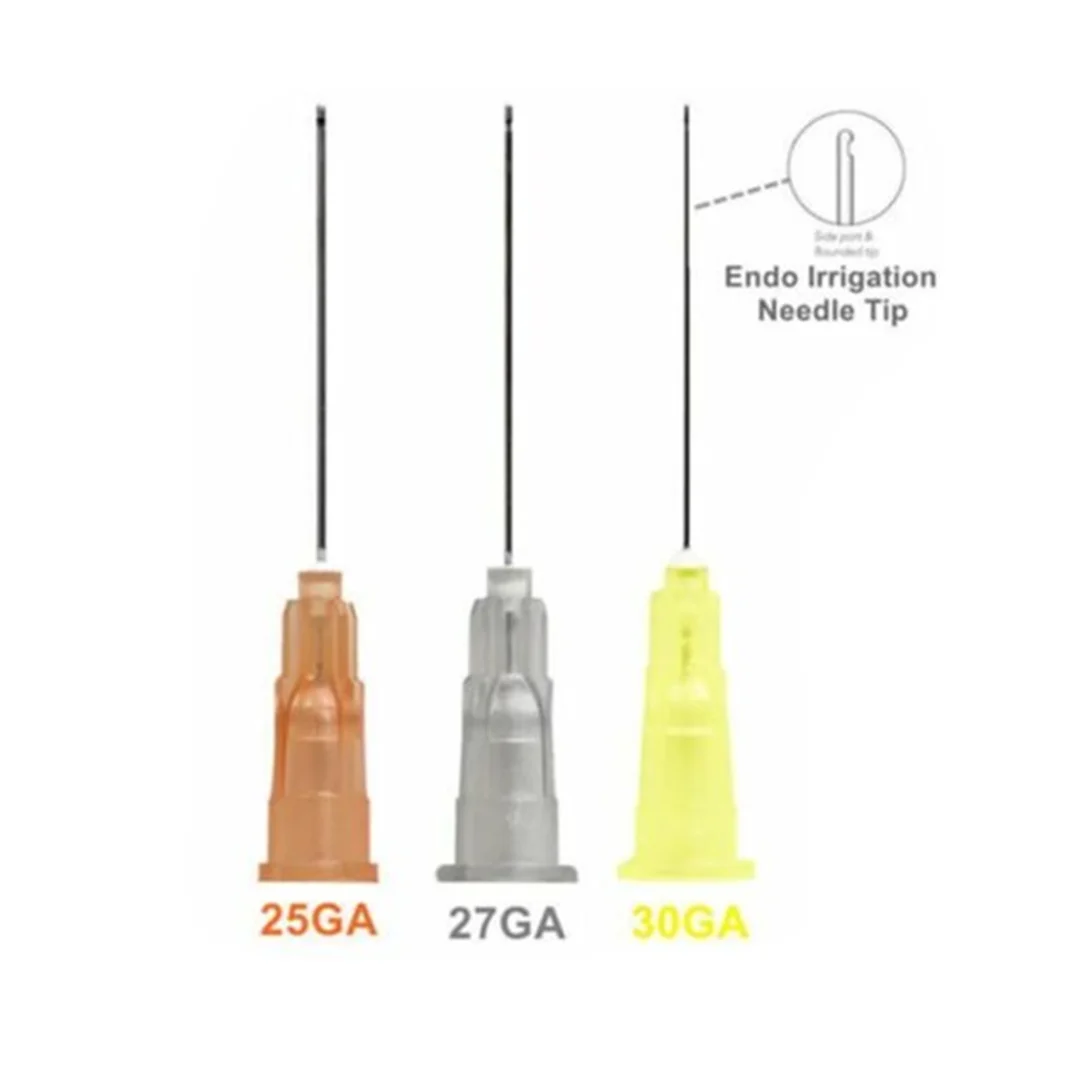 100pcs Dental Endo Irrigation Needle Tip 25G/27G/30GA 30G EndClosed