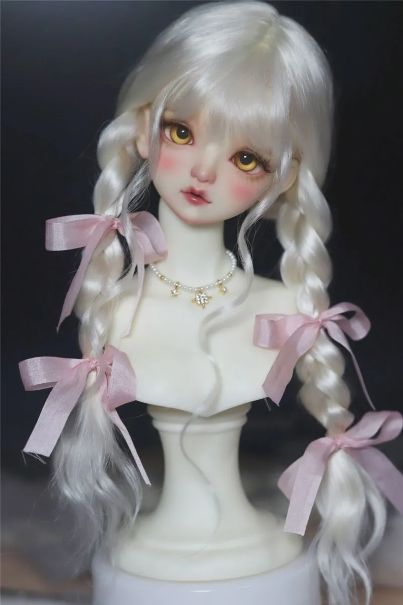 Top Quality Reborn Doll Pure Mohair Natural Black / White 11 colors Handrooted Doll Mohair for DIY Reborn Doll BJD Doll 4