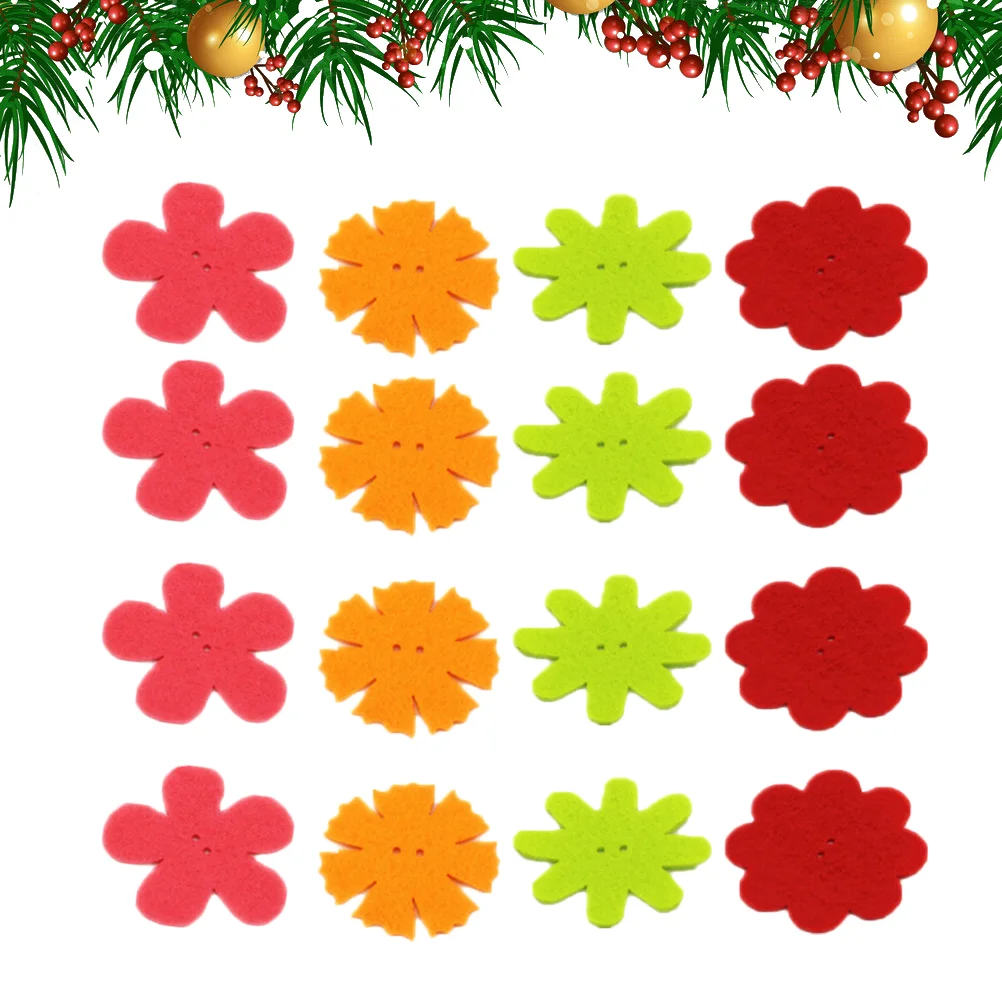 Adults Handmade DIY Flower Slices Nonwoven Craft Fabric Flowers Embellishments for Crafts Child craft fabric flowers