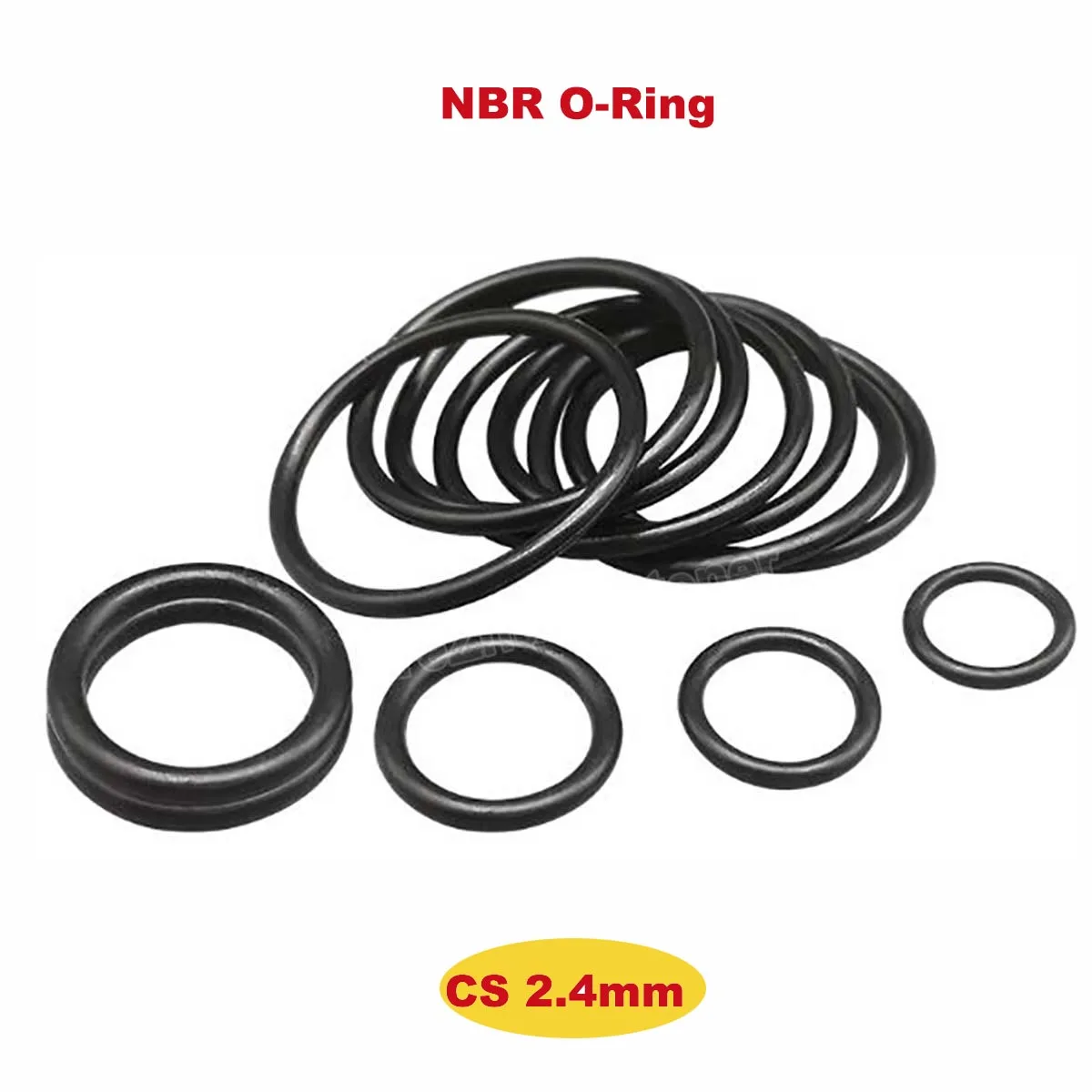 

CS 2.4mm Black Rubber O Ring Gasket NBR Automobile Nitrile Rubber Round O Type Corrosion Oil Resistant Seal Washer OD 6mm~47mm