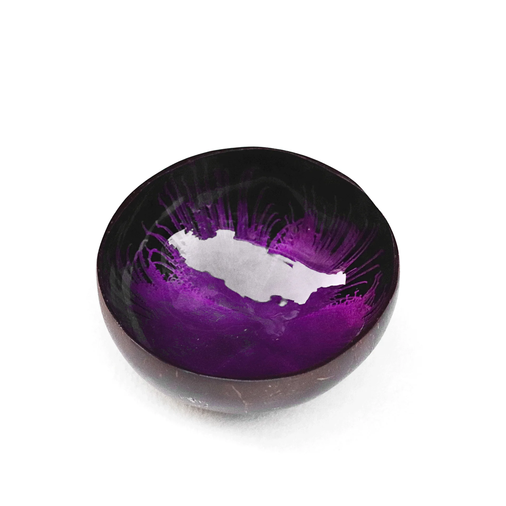 Natural Superior Coconut Bowl Splash Ink Coconut Shell Candy Storage Bowl Container Desk Ornament Creative Handicraft Decoration 3