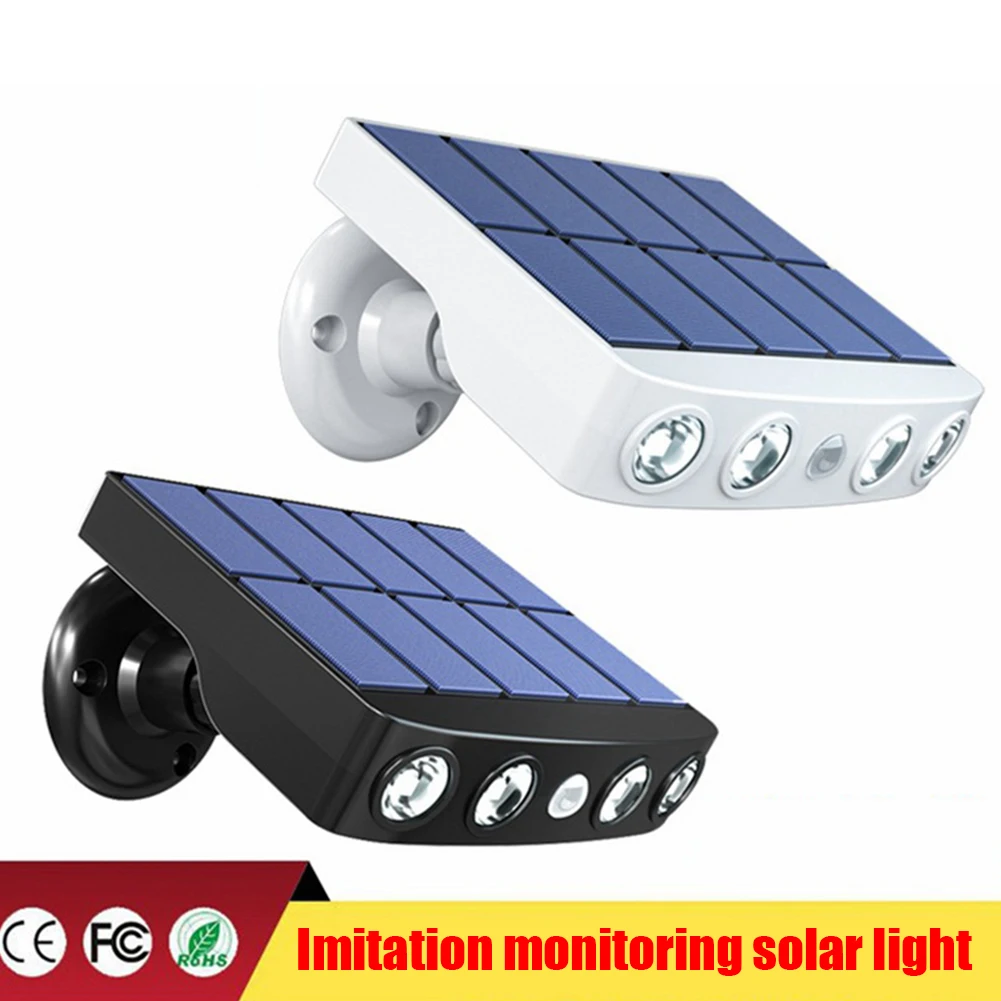 

Waterproof Solar Monitor Lights With Motion Sensor LED Solar Security Detector Light Sportlight Wireless Wall Lights Door Light
