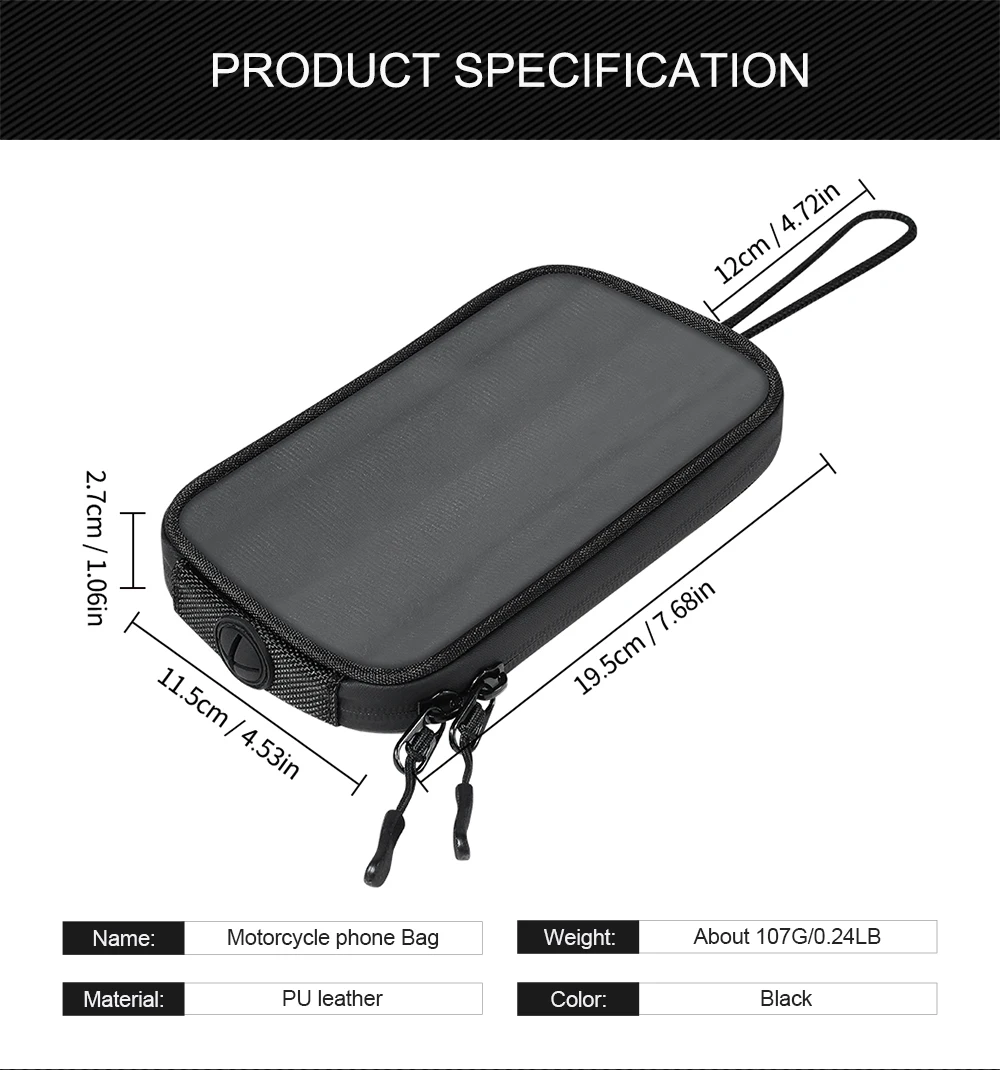 Magnetic Motorcycle Tank Bag Mobile GPS Navigation Holder Bags Waterproof Touch Screen Motorbike Front Tube Phone Package