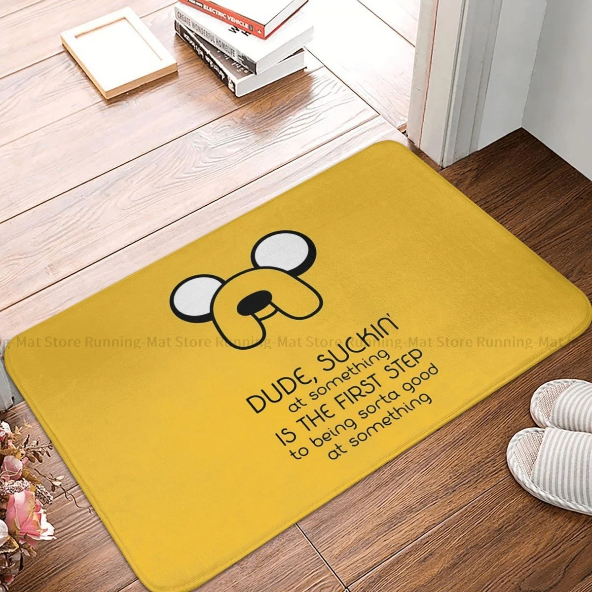 Adventure Time Animation Cartoon Bath Mat Dog Man Zerbino Tappeto Da Cucina Tappeto Per Porta D'Ingresso Decorazioni Per La Casa