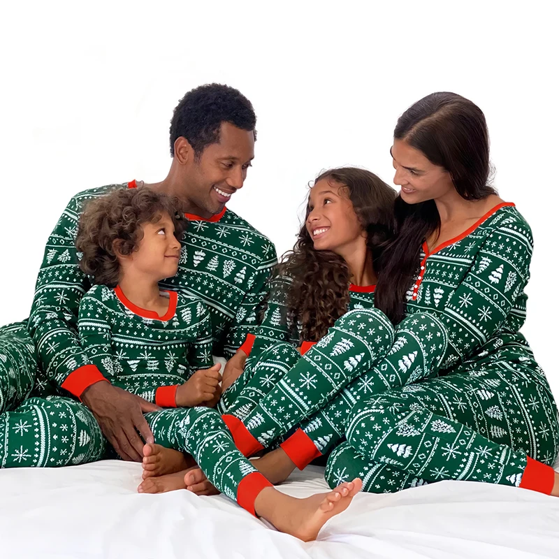 thumbnail image 1 of Conjuntos de pijamas familiares a juego para Navidad, pijamas para madre e hija, pijamas para hombre, mujer, niño y niña, pijama para bebé, look para pareja de hermanos, 1 of 5