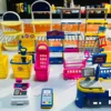 mini Supermarket shopping baskets shelves cash registers Mini Fake Toys carton style Mini Brand Fun Gadgets Boys and Girls 6