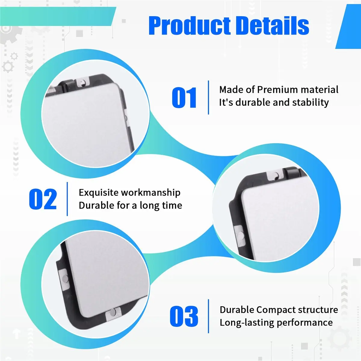 A10R 교체용 트랙패드 터치패드(플렉스 케이블 포함) MacBook Pro Retina A1502 2015년 초반용 MF839 MF840 MF841