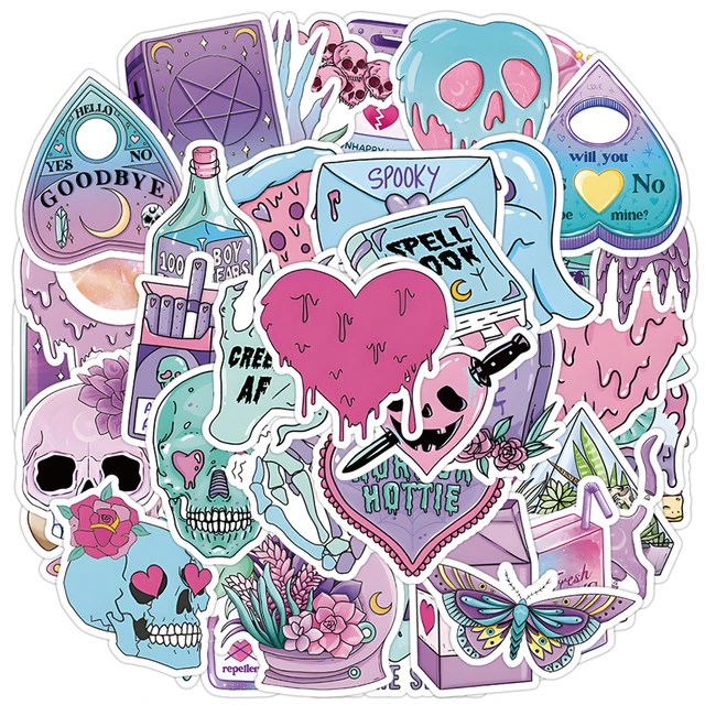 Halloween Heart Sticker  Cute Fall Sticker for Laptop