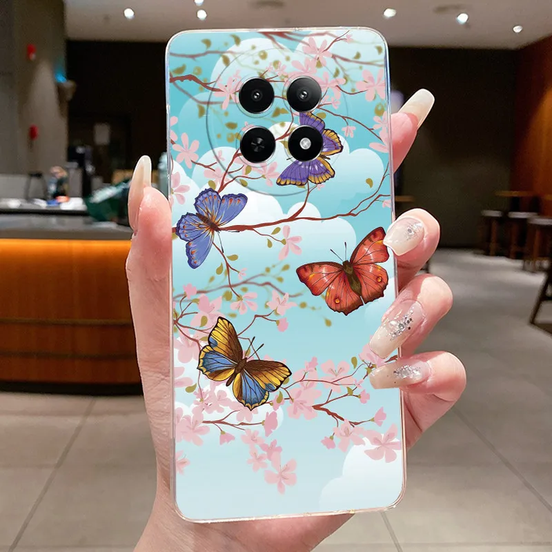 Floral Butterfly Soft Silicone TPU Phone Case - Protective Cover