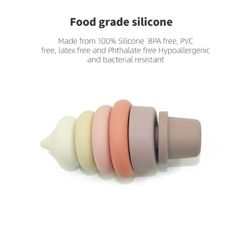 Silicone Building Blocks Baby Stacking Toys Stacking Puzzle Toys