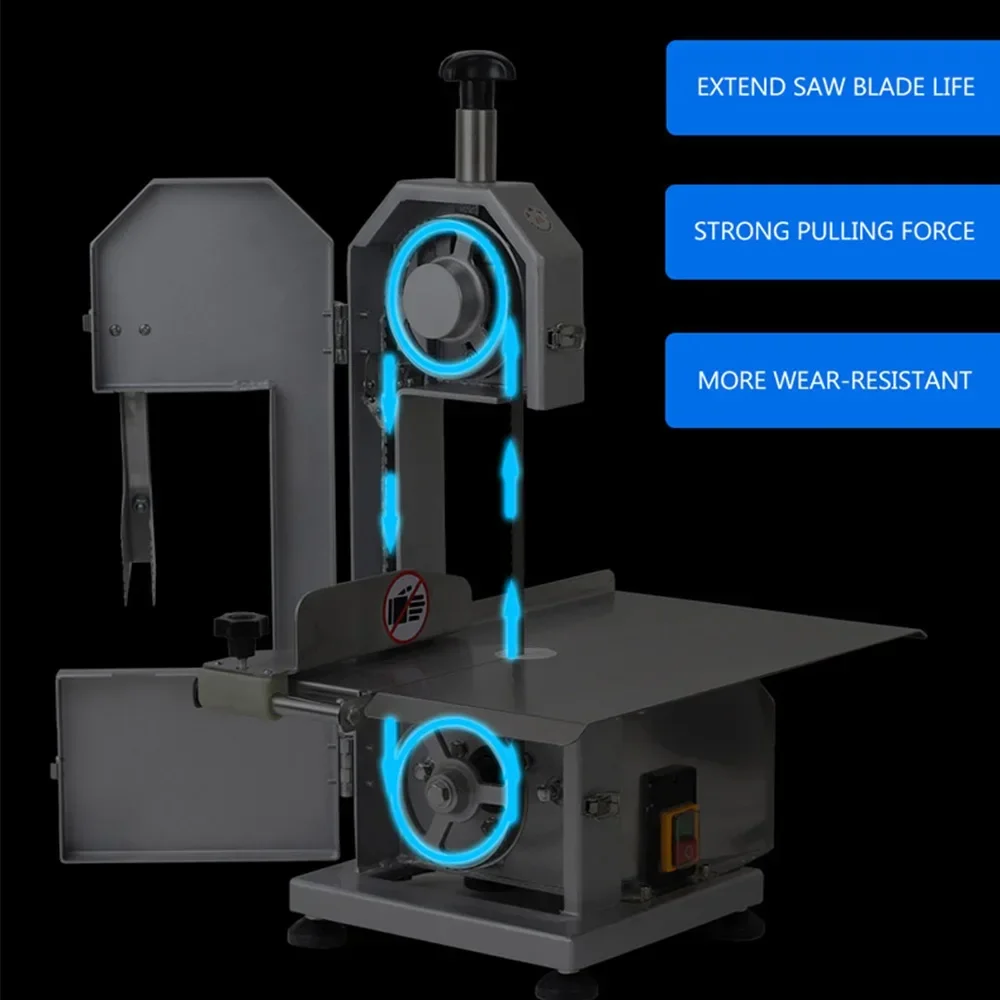 Electric Bone Saw Cutting Machine Food Processor Commercial Desktop Electric Bone Saw Cutter Bone Cutter Small With 2 Saws. 6