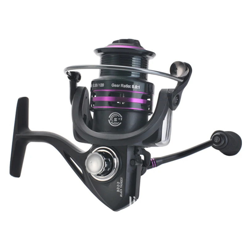 Double line cup 5+1BB High Quality Left/Right Interchangeable Fishing Reel 5.0:1 Spare Spool Spinning Wheel Fishing Accessories